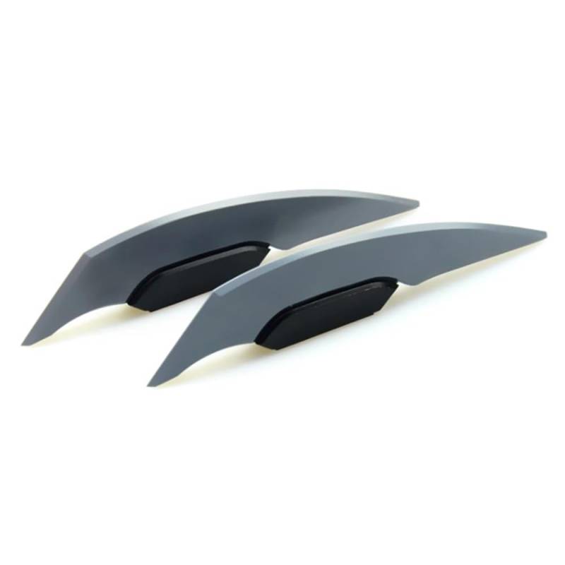 DUSHUO Spoiler Flügel 1 Paar Universal-Motorrad-Winglet Aerodynamischer Spoiler Dynamischer Flügel-Dekorationsaufkleber Für Motorrad, Roller(Gray) von DUSHUO
