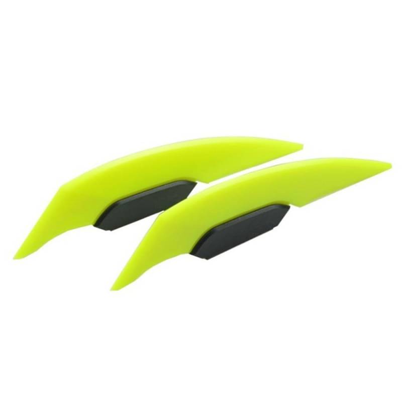 DUSHUO Spoiler Flügel 1 Paar Universal-Motorrad-Winglet Aerodynamischer Spoiler Dynamischer Flügel-Dekorationsaufkleber Für Motorrad, Roller(Yellow) von DUSHUO