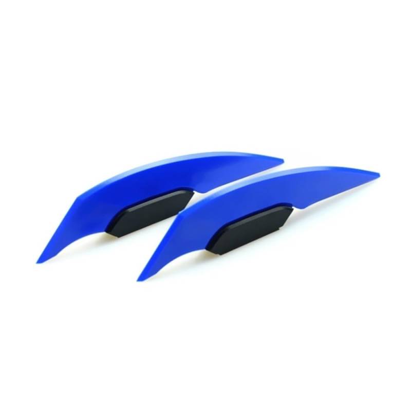 DUSHUO Spoiler Flügel 1 Paar Universal-Motorrad-Winglet Aerodynamischer Spoiler Dynamischer Flügel-Dekorationsaufkleber Für Motorrad Roller(Blue) von DUSHUO