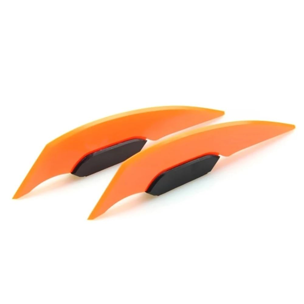 DUSHUO Spoiler Flügel 1 Paar Universal-Motorrad-Winglet Aerodynamischer Spoiler Dynamischer Flügel-Dekorationsaufkleber Für Motorrad Roller(Orange) von DUSHUO