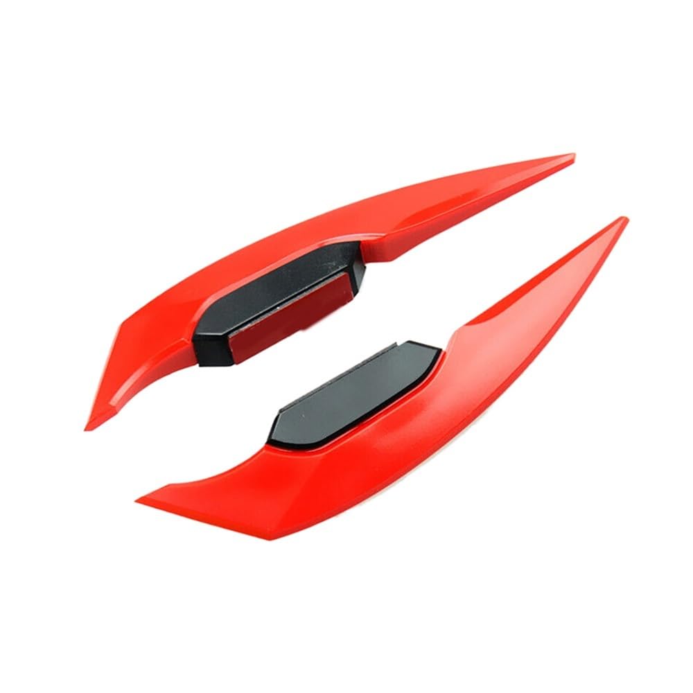 DUSHUO Spoiler Flügel 1 Paar Universal-Motorrad-Winglet Aerodynamischer Spoiler Dynamischer Flügel-Dekorationsaufkleber Für Motorrad Roller(Red) von DUSHUO