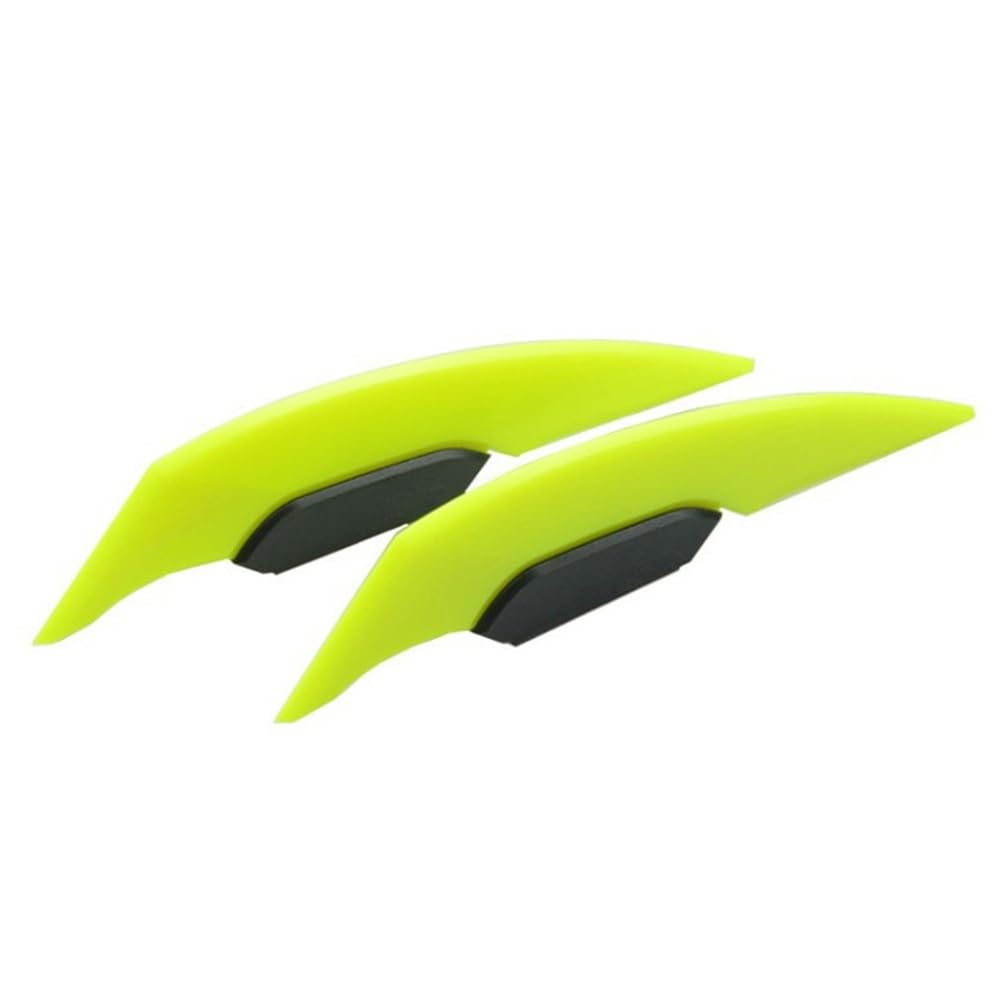 DUSHUO Spoiler Flügel 1 Paar Universal-Motorrad-Winglet Aerodynamischer Spoiler Dynamischer Flügel-Dekorationsaufkleber Für Motorrad Roller(Yellow) von DUSHUO