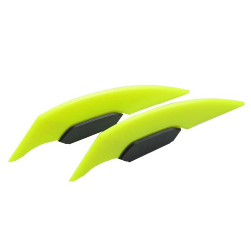 DUSHUO Spoiler Flügel 1 Paar Universal-Motorrad-Winglet Aerodynamischer Spoiler Dynamischer Flügel-Dekorationsaufkleber Für Motorrad Roller(Yellow) von DUSHUO