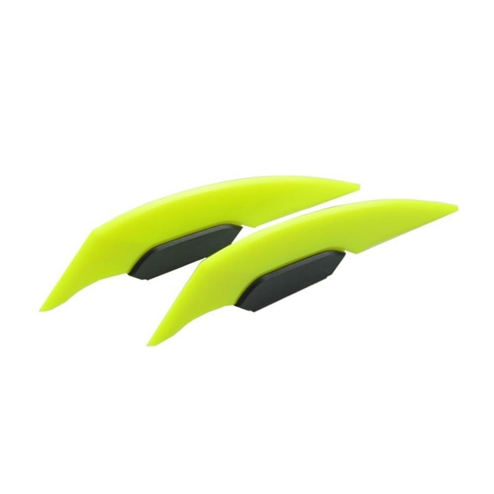 DUSHUO Spoiler Flügel 1 Paar Universal-Motorrad-Winglet Aerodynamischer Spoiler Dynamischer Flügel-Dekorationsaufkleber Für Motorrad Roller(Yellow) von DUSHUO