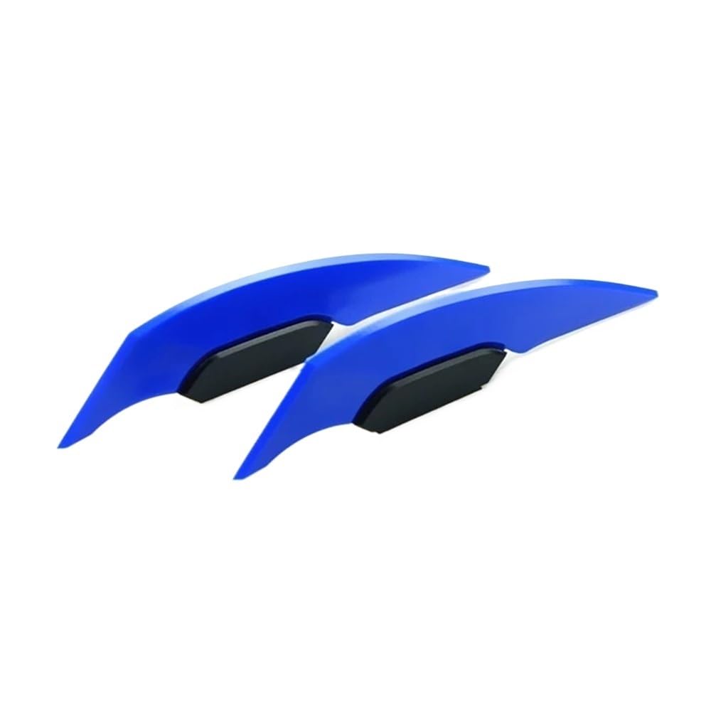 DUSHUO Spoiler Flügel 1 Paar Universal Motorrad Winglet Aerodynamischer Spoilerflügel Motorrad Außendekoration Aufkleber Für Motorrad(Blue) von DUSHUO