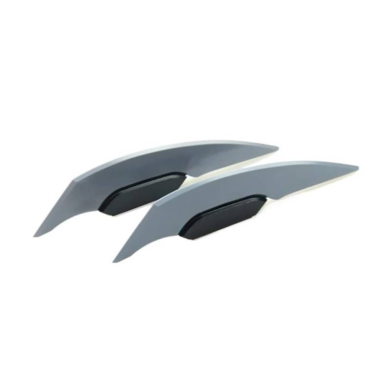 DUSHUO Spoiler Flügel 1 Paar Universal Motorrad Winglet Aerodynamischer Spoilerflügel Motorrad Außendekoration Aufkleber Für Motorrad(Gray) von DUSHUO