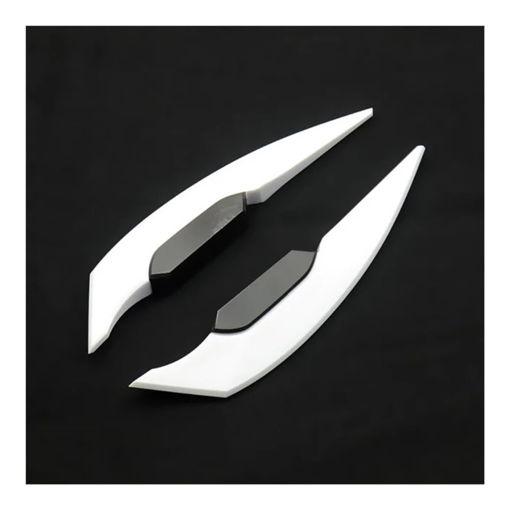 DUSHUO Spoiler Flügel 1 Paar Universal Motorrad Winglet Aerodynamischer Spoilerflügel Motorrad Außendekoration Aufkleber Für Motorrad(White) von DUSHUO