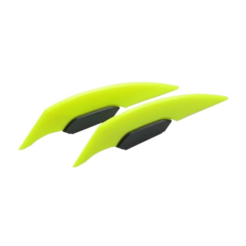 DUSHUO Spoiler Flügel 1 Paar Universal Motorrad Winglet Aerodynamischer Spoilerflügel Motorrad Außendekoration Aufkleber Für Motorrad(Yellow) von DUSHUO