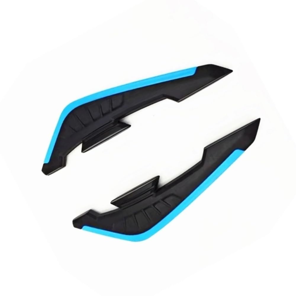 DUSHUO Spoiler Flügel 2Pcs Motorrad Winglets Motorrad Vorderseite Spoiler Aerodynamische Flügel Set Motorrad Festen Wind Flügel(Blue 01) von DUSHUO