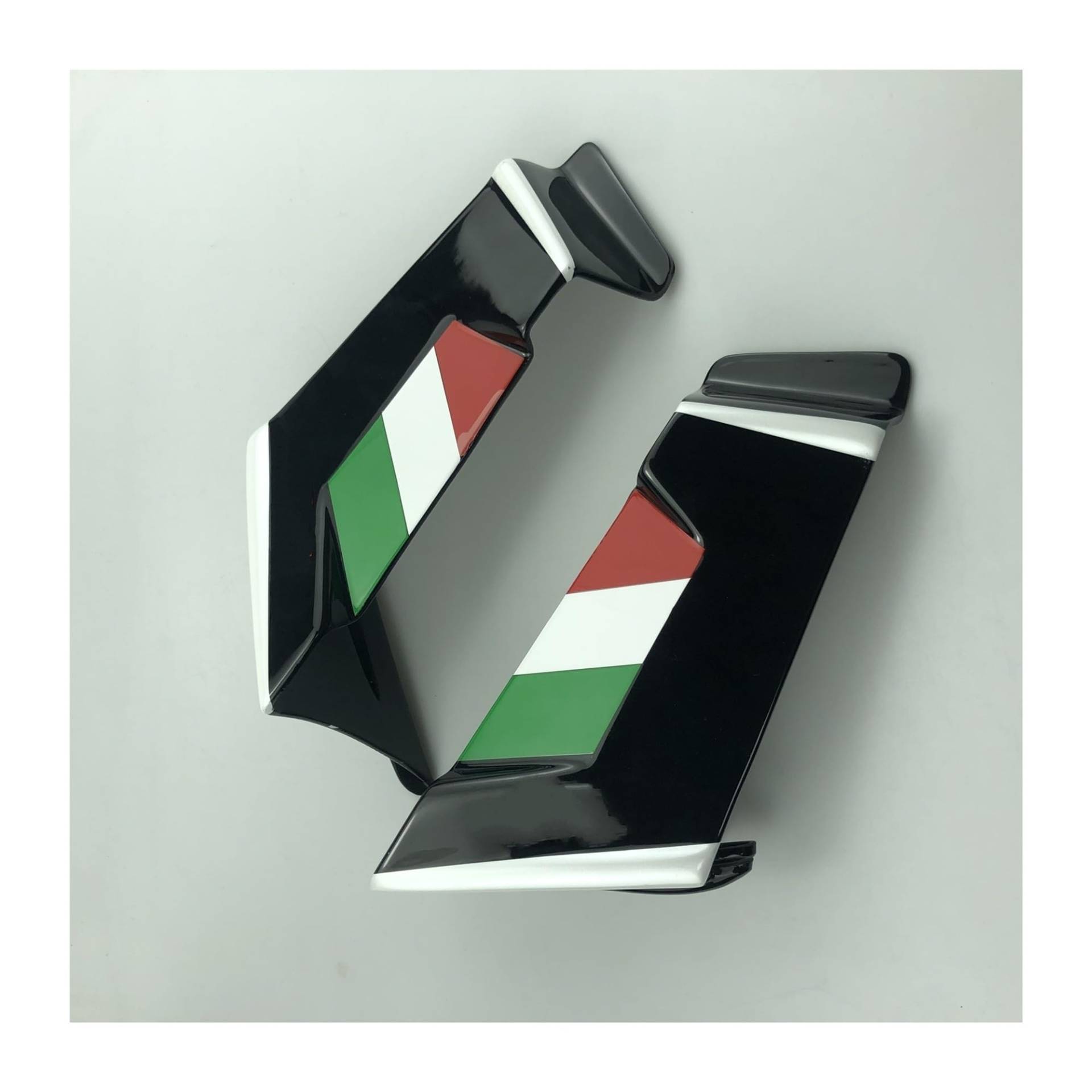 DUSHUO Spoiler Flügel Frontspoiler Feste Wind Winglets Motorrad Winglet Aerodynamische Flügel Kit Spoiler Für Für Tuono 660 Für RS660 2021 2022 2023(Black Logo) von DUSHUO