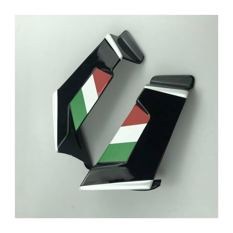 DUSHUO Spoiler Flügel Frontspoiler Feste Wind Winglets Motorrad Winglet Aerodynamische Flügel Kit Spoiler Für Für Tuono 660 Für RS660 2021 2022 2023(Black Logo) von DUSHUO