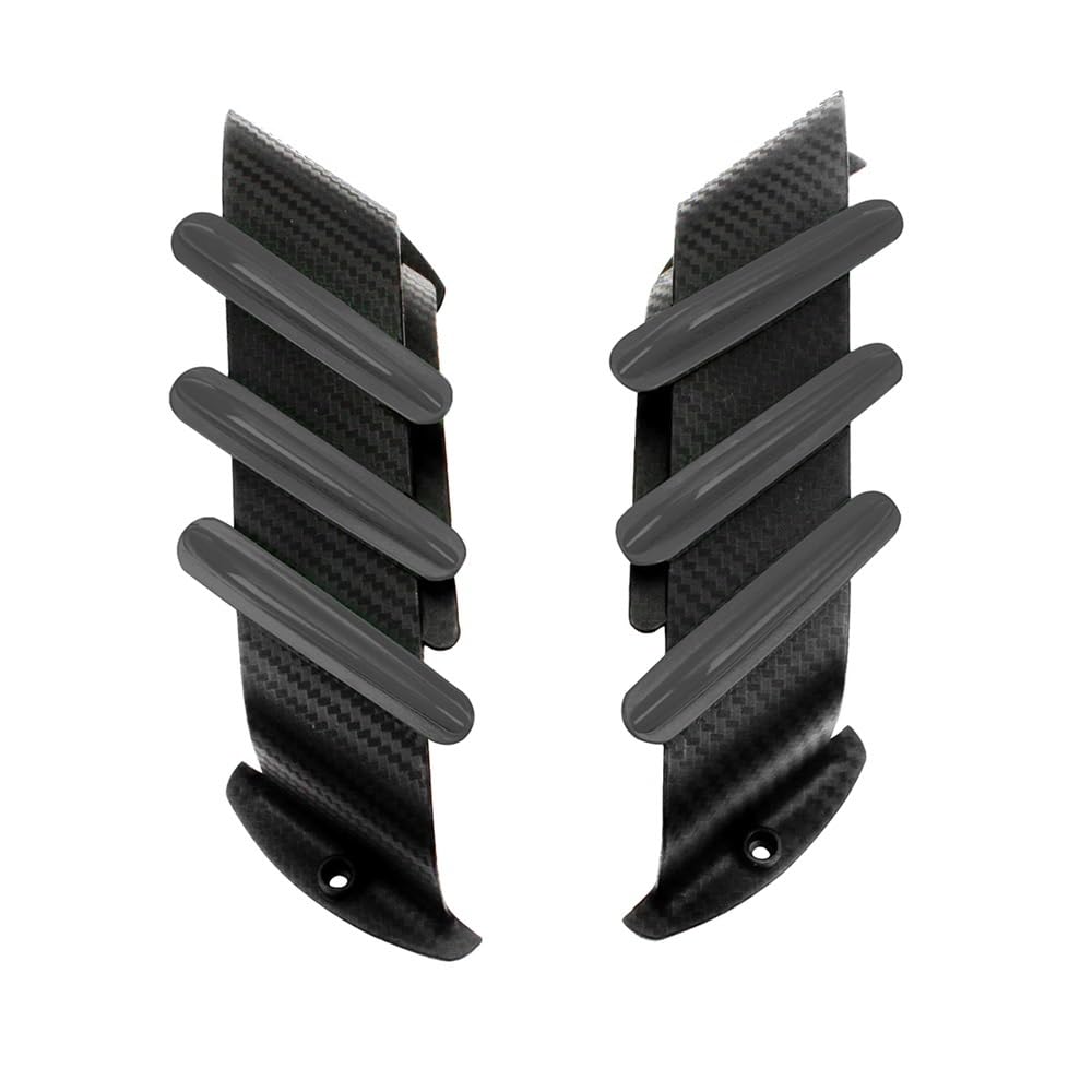 DUSHUO Spoiler Flügel Für FJR1300 Für XJ6 Für XJR1300 Für FZR1000 Motorrad Winglet Aerodynamische Flügel Kit Universal Spoiler Racer(Black) von DUSHUO