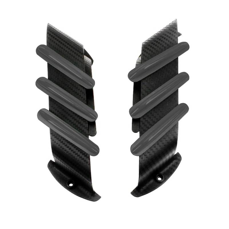 DUSHUO Spoiler Flügel Für FJR1300 Für XJ6 Für XJR1300 Für FZR1000 Motorrad Winglet Aerodynamische Flügel Kit Universal Spoiler Racer(Black) von DUSHUO