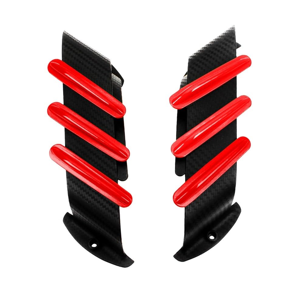 DUSHUO Spoiler Flügel Für FJR1300 Für XJ6 Für XJR1300 Für FZR1000 Motorrad Winglet Aerodynamische Flügel Kit Universal Spoiler Racer(Red) von DUSHUO