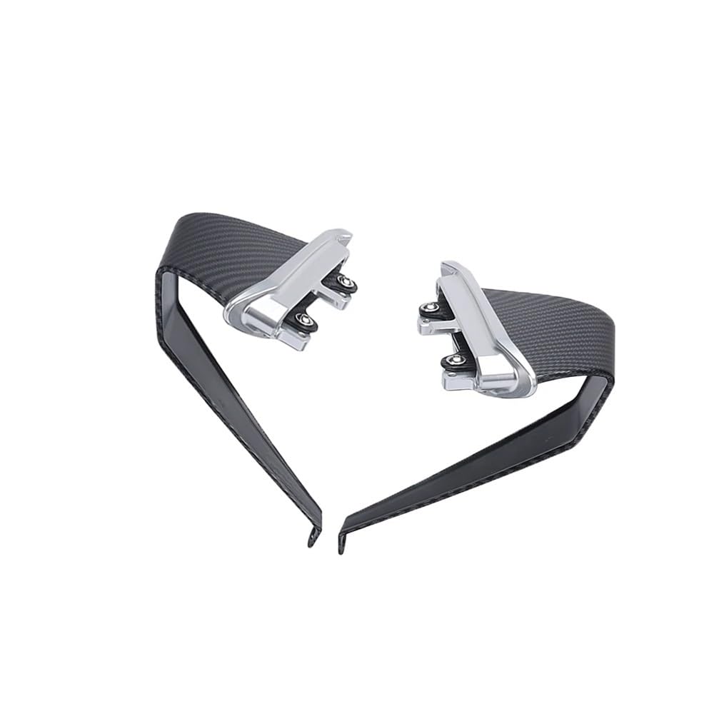 DUSHUO Spoiler Flügel Für Monster 937 SP Für Plus Für Monster 950 Motorrad Aerodynamische Seite Abtrieb Spoiler Feste Winglet Flügel(Carbon Fiber -S) von DUSHUO