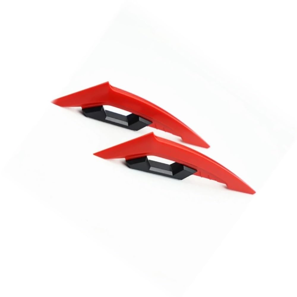 DUSHUO Spoiler Flügel Für Motorrad Roller 1 Paar Universal Motorrad Winglet Aerodynamische Spoiler Dynamische Flügel Dekoration Aufkleber(Red) von DUSHUO