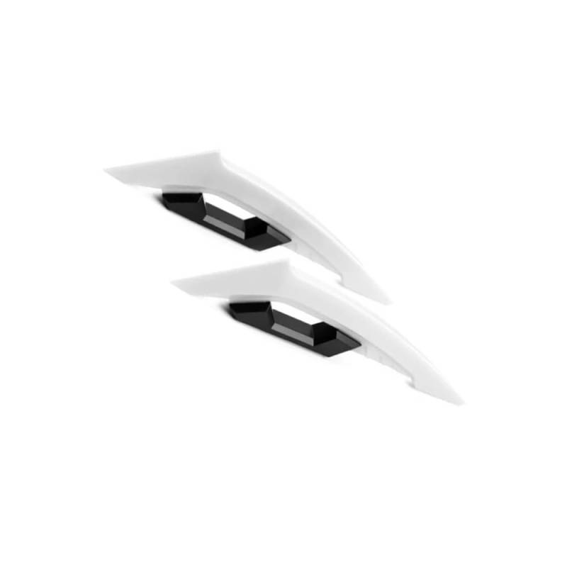 DUSHUO Spoiler Flügel Für Motorrad Roller 1 Paar Universal Motorrad Winglet Aerodynamische Spoiler Dynamische Flügel Dekoration Aufkleber(White) von DUSHUO