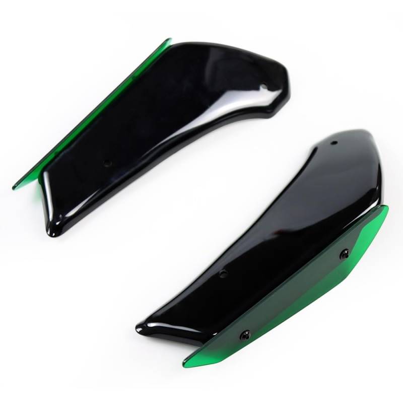 DUSHUO Spoiler Flügel Für Ninja650 Für Ninja 650 2017 2018 2019 Motorrad Verkleidung Teile Aerodynamische Flügel Kit Feste Winglet Verkleidung Flügel(Green) von DUSHUO