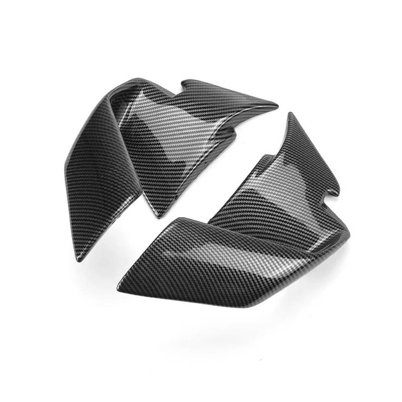 DUSHUO Spoiler Flügel Für S1000RR Für M1000RR Für S 1000 RR 2020-2022 Frontspoiler Feste Wind Winglet Flügel Verkleidung Aerodynamische Motorrad(Carbon Fiber Color) von DUSHUO