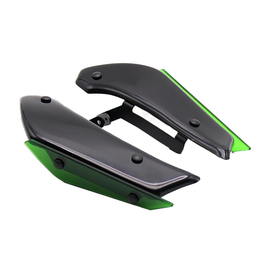 DUSHUO Spoiler Flügel Für S1000RR Für S 1000 RR 2019-2021 Motorrad Seite Abtrieb Sport Spoiler Aerodynamische Feste Winglet Verkleidung Flügel Windschutzscheibe(Green) von DUSHUO