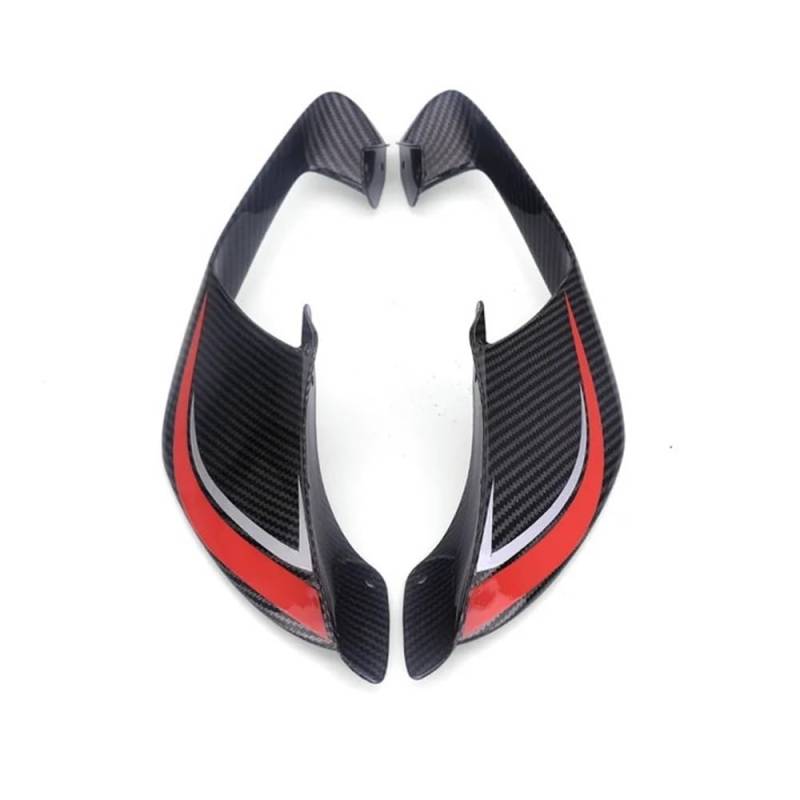 DUSHUO Spoiler Flügel Für YZF Für R1 Für R1M 2017-2023 Motorrad Aerodynamische Flügel Kit Seite Winglets Feste Flügel Spoiler(Carbon red) von DUSHUO