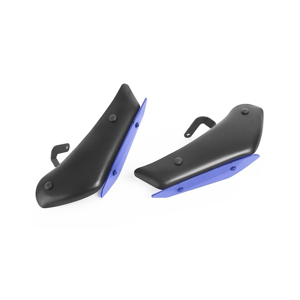 DUSHUO Spoiler Flügel Für YZF-R3 2019-2023 Motorrad Front Winglets Seite Nach Unten Kraft Spoiler Seite Verkleidung Aerodynamische Abtrieb(Matte Black-Blue) von DUSHUO