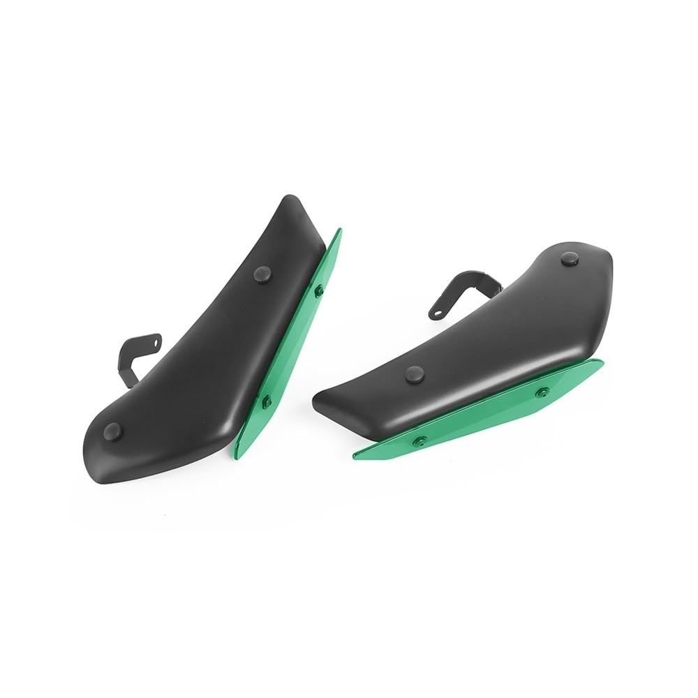 DUSHUO Spoiler Flügel Für YZF-R3 2019-2023 Motorrad Front Winglets Seite Nach Unten Kraft Spoiler Seite Verkleidung Aerodynamische Abtrieb(Matte Black-Green) von DUSHUO