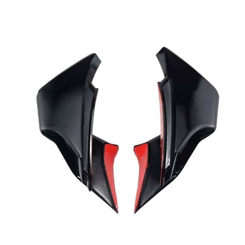 DUSHUO Spoiler Flügel Für YZF-R6 2017–2023, Frontverkleidung, Aerodynamische Winglets, Seitenspoiler, Dekorativer Dynamischer Flügelsatz, Deflektor(Black) von DUSHUO