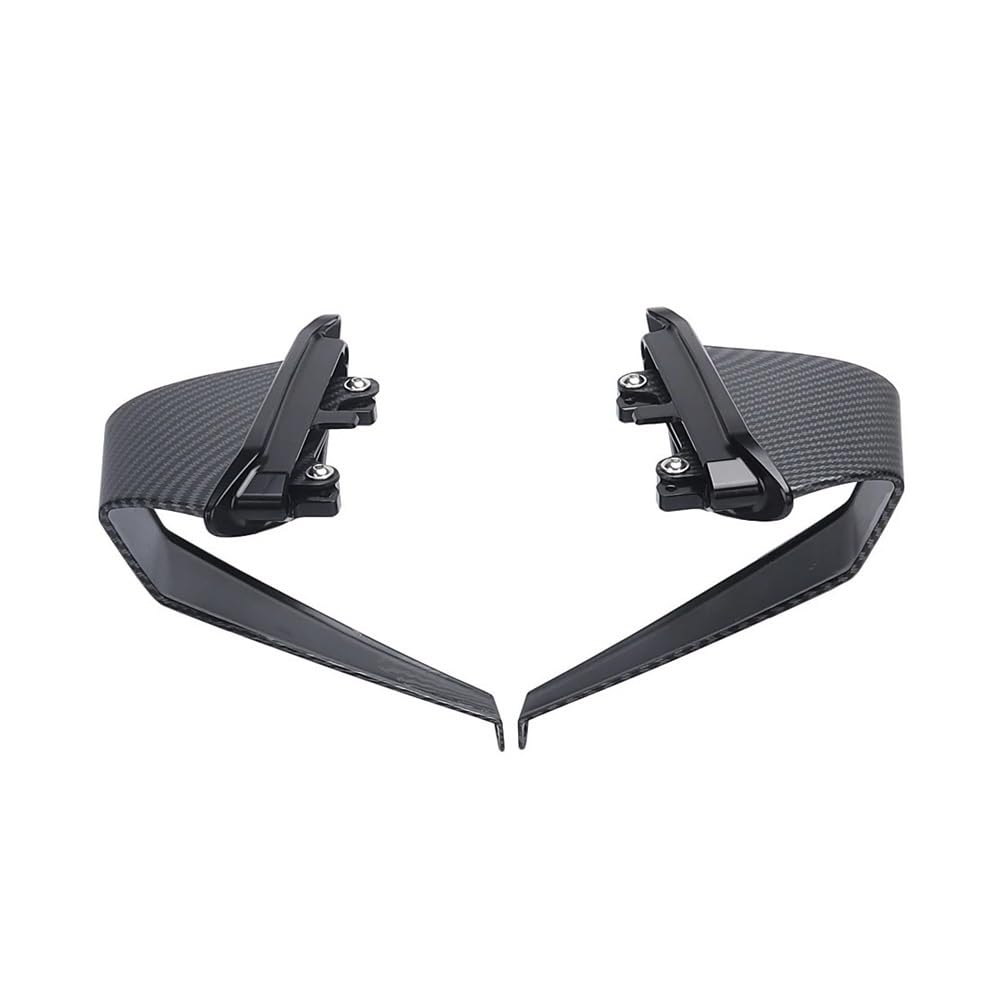 DUSHUO Spoiler Flügel Motorrad Aerodynamische Seite Abtrieb Spoiler Feste Winglet Für Monster 937 SP Für Plus Für Monster 950 2021-2023(Carbon Fiber -Black) von DUSHUO