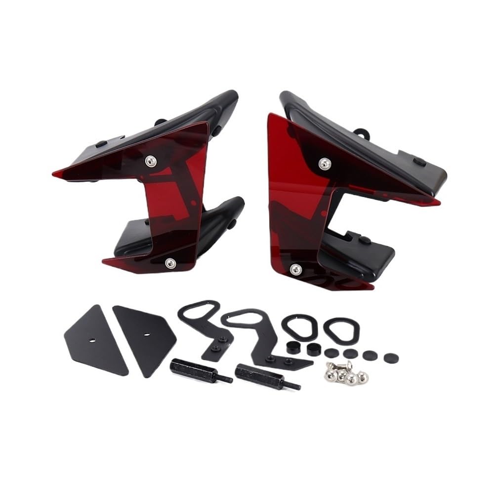 DUSHUO Spoiler Flügel Motorrad Deflektor Teile Seite Abtrieb Spoiler Feste Winglet Verkleidung Aerodynamische Flügel Für MT-09 SP Für MT09(Red) von DUSHUO