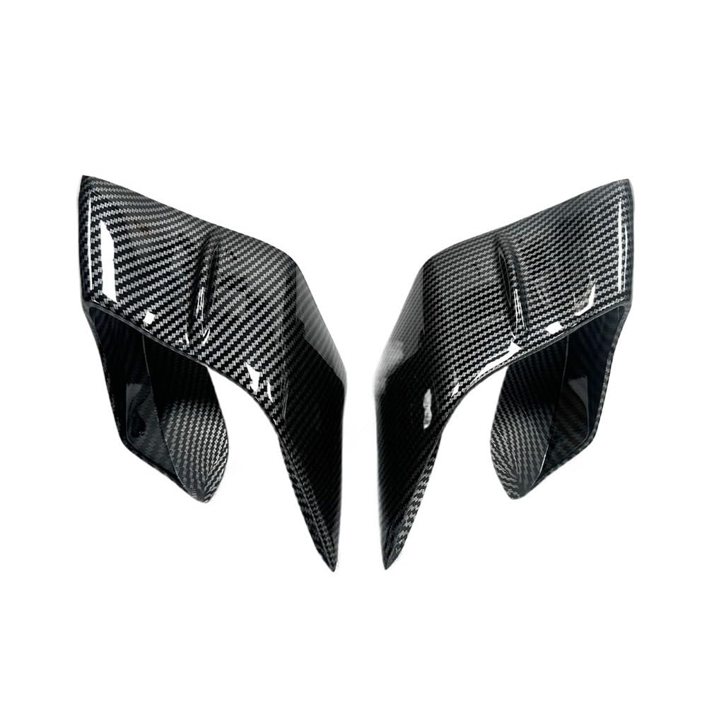 DUSHUO Spoiler Flügel Motorrad Fixed Wing Modifizierte Aerodynamische Seite Wind Flügel Spoiler Verkleidung Für YZF Für R3 Für R25 2019-2023(ABS Carbon Fibre) von DUSHUO
