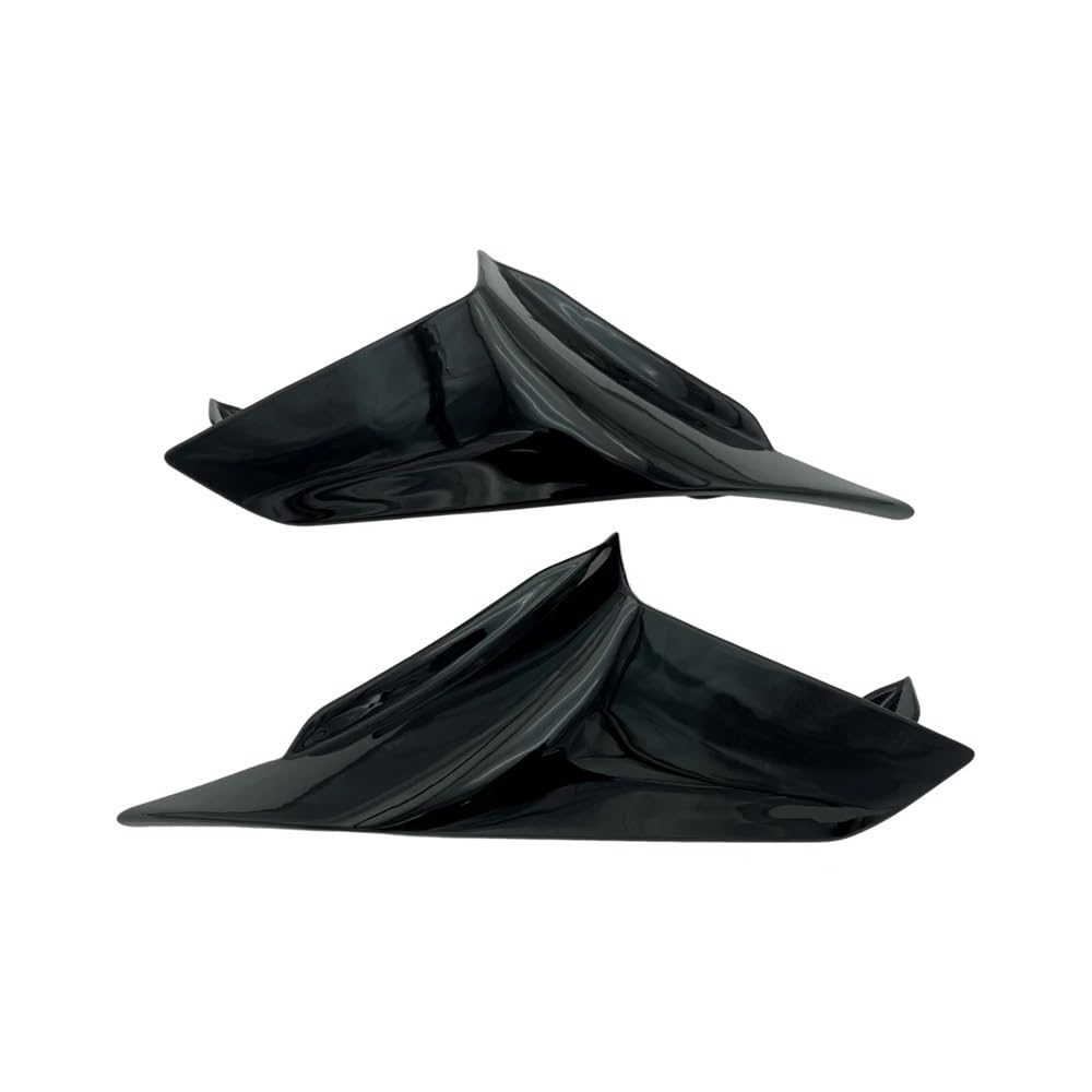 DUSHUO Spoiler Flügel Motorrad Fixed Wing Spoiler Verkleidung Vorne Aerodynamische Seite Winglets Für Ninja 636 Für ZX-6R Für ZX-636 2013-2018(Bright Black) von DUSHUO