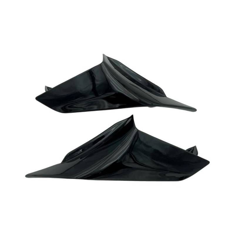 DUSHUO Spoiler Flügel Motorrad Fixed Wing Spoiler Verkleidung Vorne Aerodynamische Seite Winglets Für Ninja 636 Für ZX-6R Für ZX-636 2013-2018(Bright Black) von DUSHUO