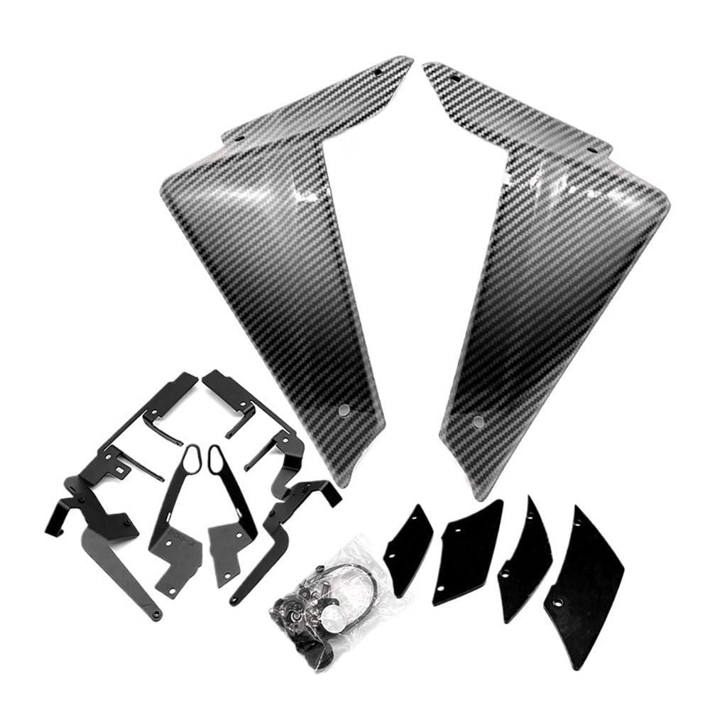 DUSHUO Spoiler Flügel Motorrad Front Aerodynamik Seite Spoiler Feste Winglet Verkleidung Flügel Abdeckung Für MT-09 Für MT09 SP Für MT 09 2021-2023(Carbon Look-s) von DUSHUO