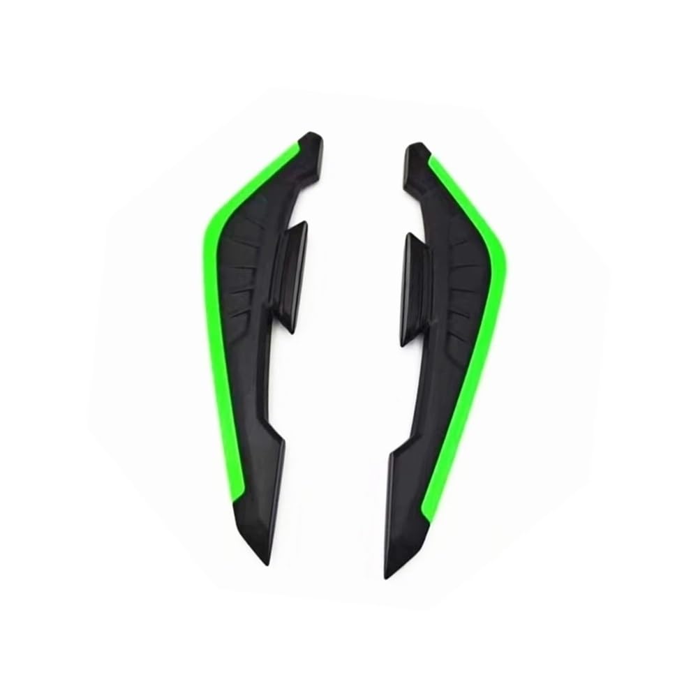 DUSHUO Spoiler Flügel Motorrad-Frontverkleidung, Aerodynamische Winglets Dynamischer Flügel Querruder Für Motorräder Seitenspoiler Motorradzubehör(Green) von DUSHUO