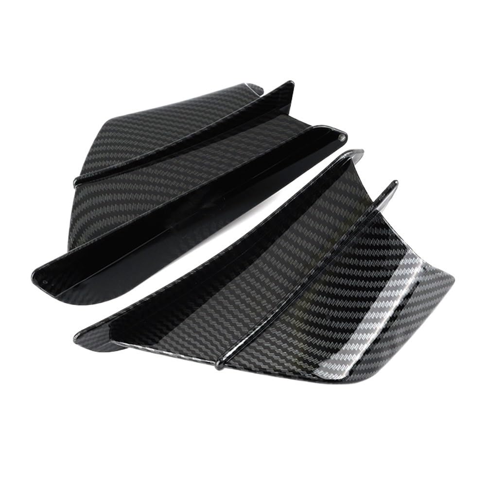 DUSHUO Spoiler Flügel Motorrad Seite Winglet Aerodynamische Flügel Spoiler Kit Für ZX 6r 10r 14r FÜR 650 FÜR Ninja FÜR H2 FÜR H2r(Carbon Fibre) von DUSHUO