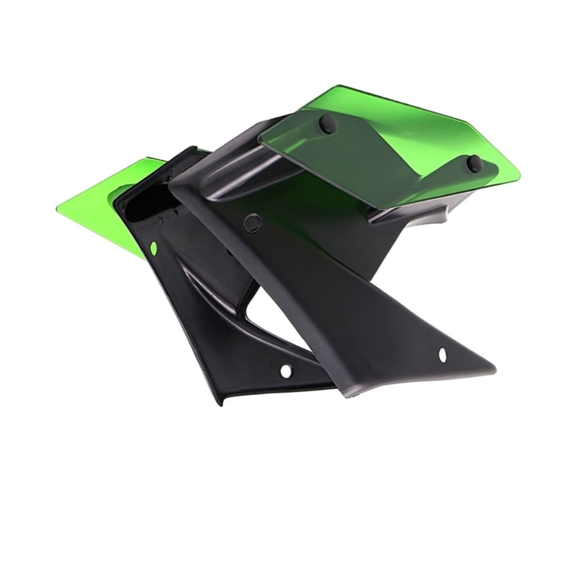 DUSHUO Spoiler Flügel Motorrad-Seitenspoiler-Winglet, Aerodynamischer Festflügelsatz, Fester Winglet-Verkleidungsflügel Für Z900 Für Z 900 2020 2021(20-21 Green) von DUSHUO