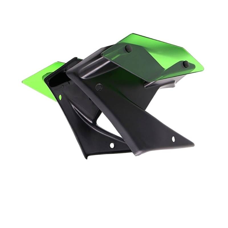DUSHUO Spoiler Flügel Motorrad-Seitenspoiler-Winglet, Aerodynamischer Festflügelsatz, Fester Winglet-Verkleidungsflügel Für Z900 Für Z 900 2020 2021(20-21 Green) von DUSHUO