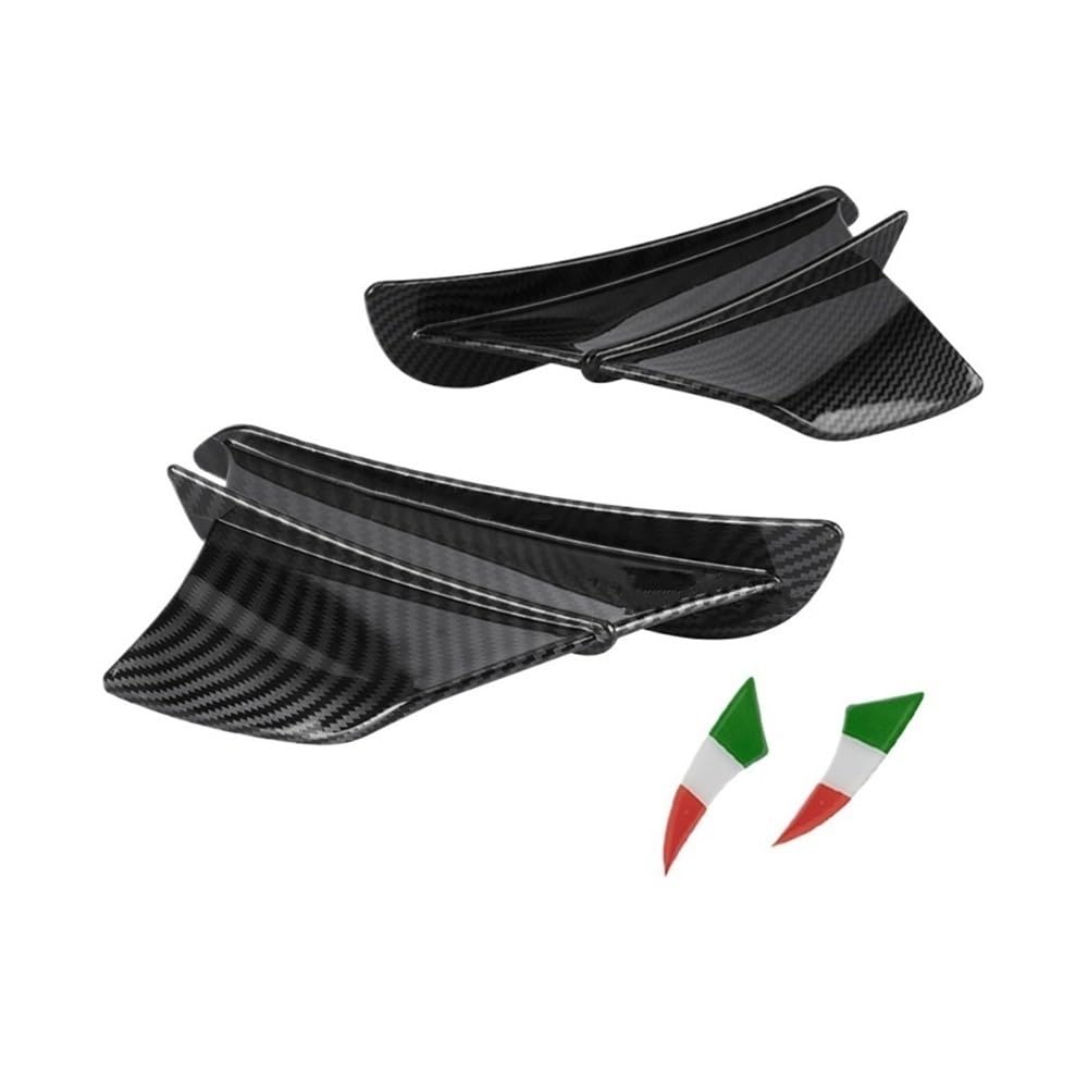 DUSHUO Spoiler Flügel Motorrad Universal Aerodynamische Spoiler Flügel Kit Feste Winglet Verkleidung Flügel Für 899 959 1198 1198S 1199 1299 Für Panigale V4(Color-B) von DUSHUO
