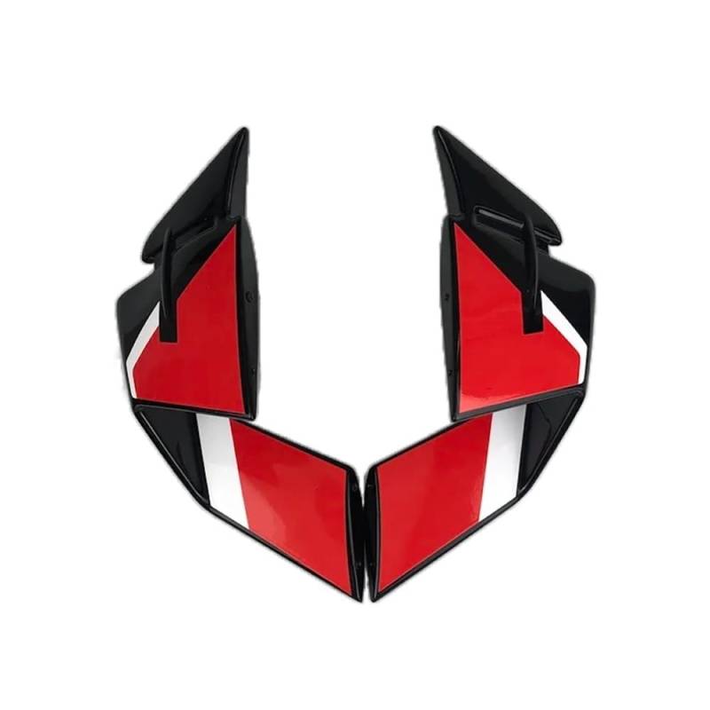 DUSHUO Spoiler Flügel Motorrad Verkleidung Seite Wingle Kit Winglet Aerodynamische Flügel Deflektor Spoiler Für S1000RR Für S1000 RR 2019-2022(Red) von DUSHUO