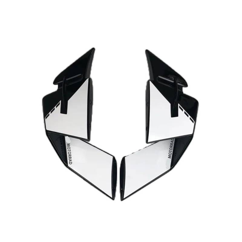 DUSHUO Spoiler Flügel Motorrad Verkleidung Seite Wingle Kit Winglet Aerodynamische Flügel Deflektor Spoiler Für S1000RR Für S1000 RR 2019-2022(White) von DUSHUO