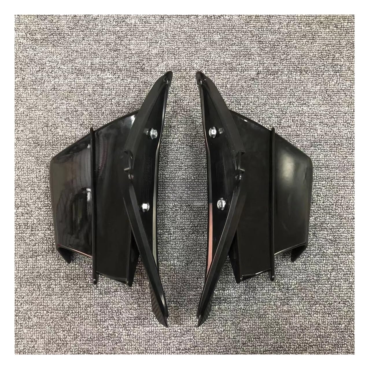 DUSHUO Spoiler Flügel Motorrad Verkleidung Seite Winglet Aerodynamische Flügel Deflektor Spoiler Für CB650R Für CBR650R 2019-2023(Black) von DUSHUO