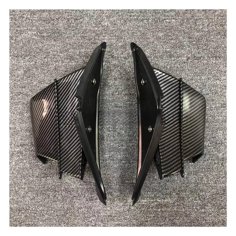 DUSHUO Spoiler Flügel Motorrad Verkleidung Seite Winglet Aerodynamische Flügel Deflektor Spoiler Für CB650R Für CBR650R 2019-2023(Carbon Fibre) von DUSHUO