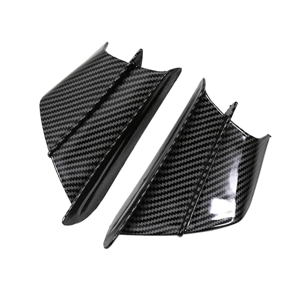 DUSHUO Spoiler Flügel Motorrad Verkleidung Seite Winglet Aerodynamische Flügel Deflektor Spoiler Für Panigale Für V2 Für V4 899 959 1198 1199 1299(Carbon Fiber) von DUSHUO