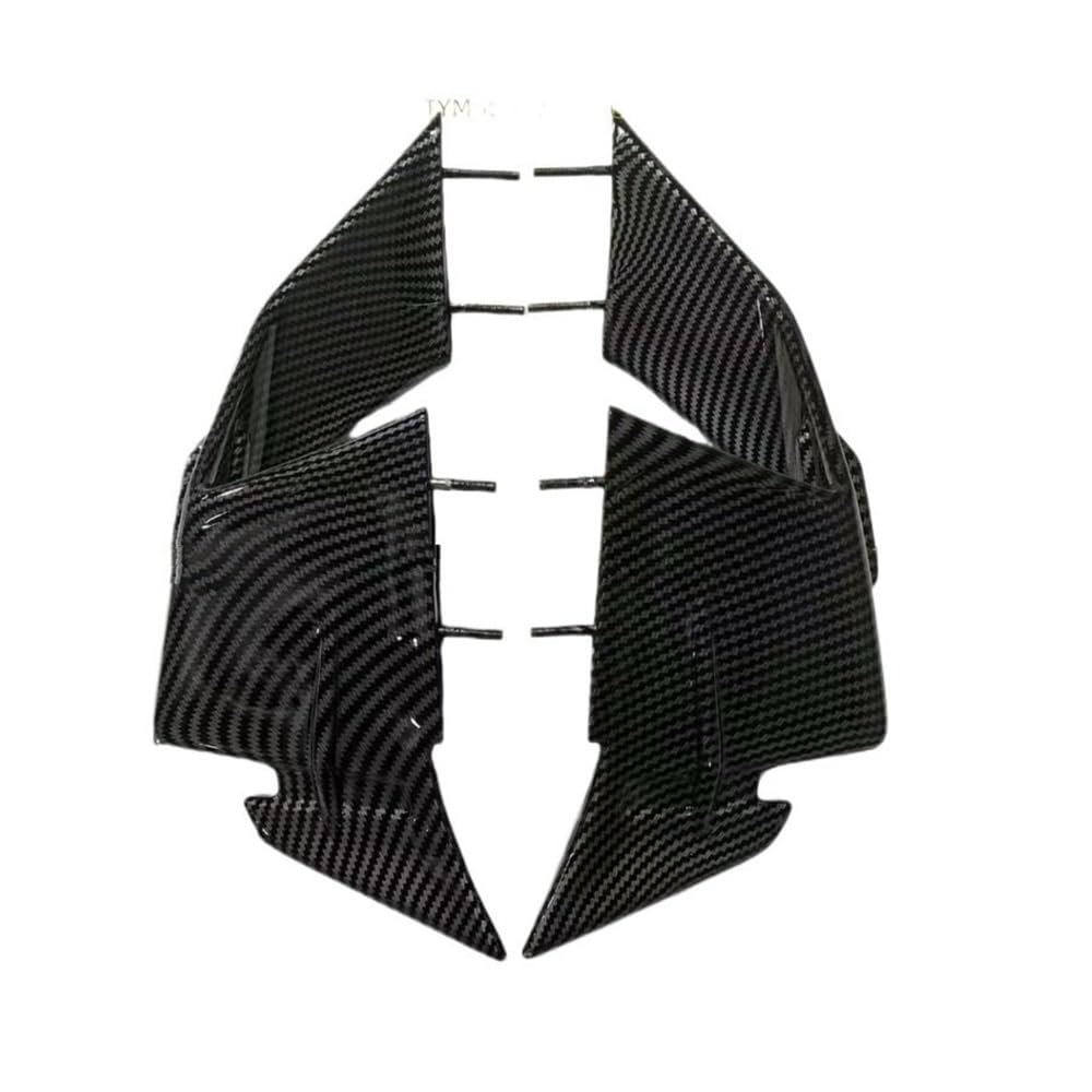 DUSHUO Spoiler Flügel Motorrad Verkleidung Seite Winglet Aerodynamische Flügel Deflektor Spoiler Für S1000RR Für S1000 RR 2023 2024(Carbon Fiber Look) von DUSHUO
