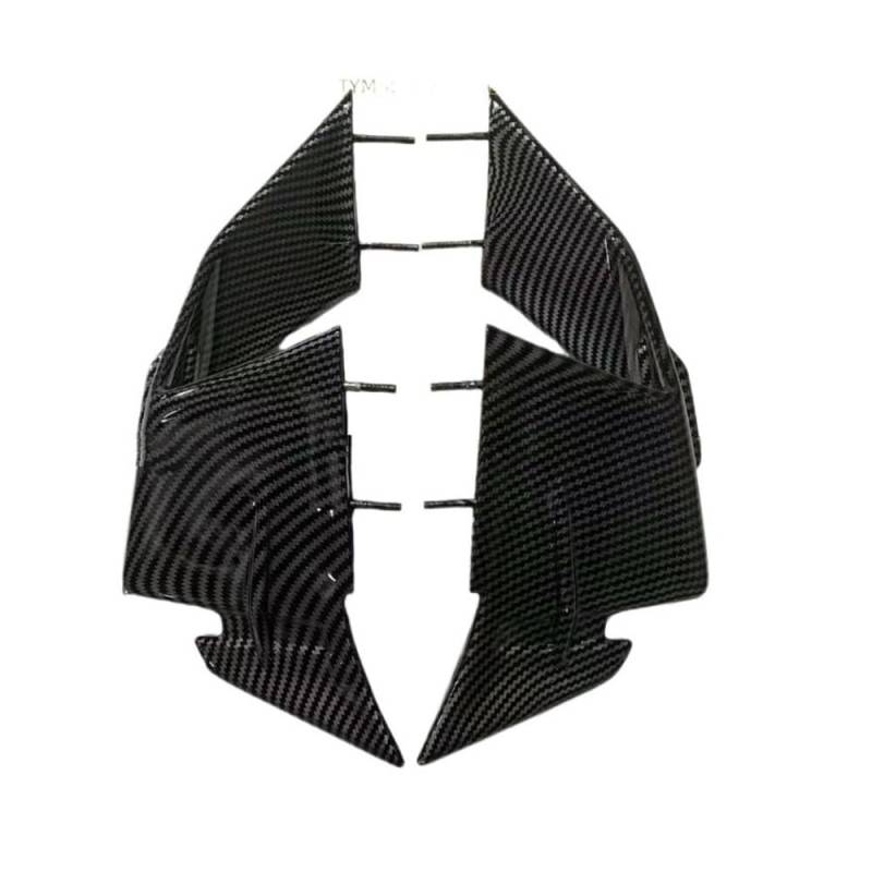 DUSHUO Spoiler Flügel Motorrad Verkleidung Seite Winglet Aerodynamische Flügel Deflektor Spoiler Für S1000RR Für S1000 RR 2023 2024(Carbon Fiber Look) von DUSHUO