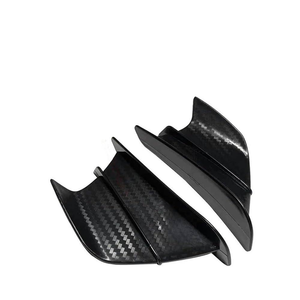 DUSHUO Spoiler Flügel Motorrad Verkleidung Seite Winglet Aerodynamischer Flügel Deflektor Spoiler Für S1000RR Für Ninja Für H2 Für H2R(Black-2) von DUSHUO