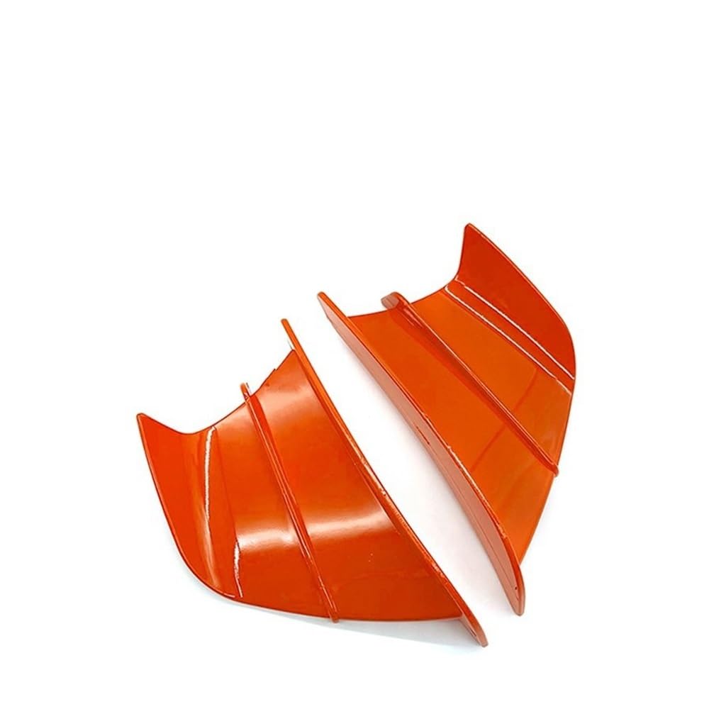 DUSHUO Spoiler Flügel Motorrad Verkleidung Seite Winglet Aerodynamischer Flügel Deflektor Spoiler Für S1000RR Für Ninja Für H2 Für H2R(Orange) von DUSHUO