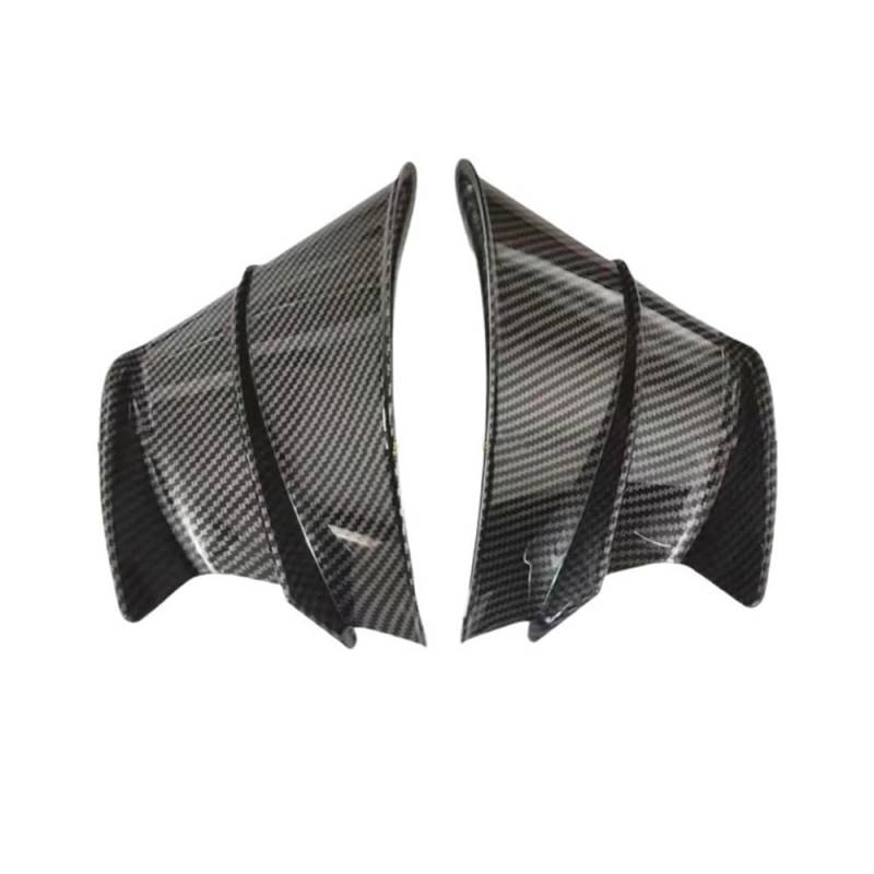 DUSHUO Spoiler Flügel Motorrad Winglet Aerodynamische Flügel Kit Spoiler Für Panigale Für V4 Für V4S Für V4R 2018 2019 2020 2021(Carbon Fiber Look) von DUSHUO