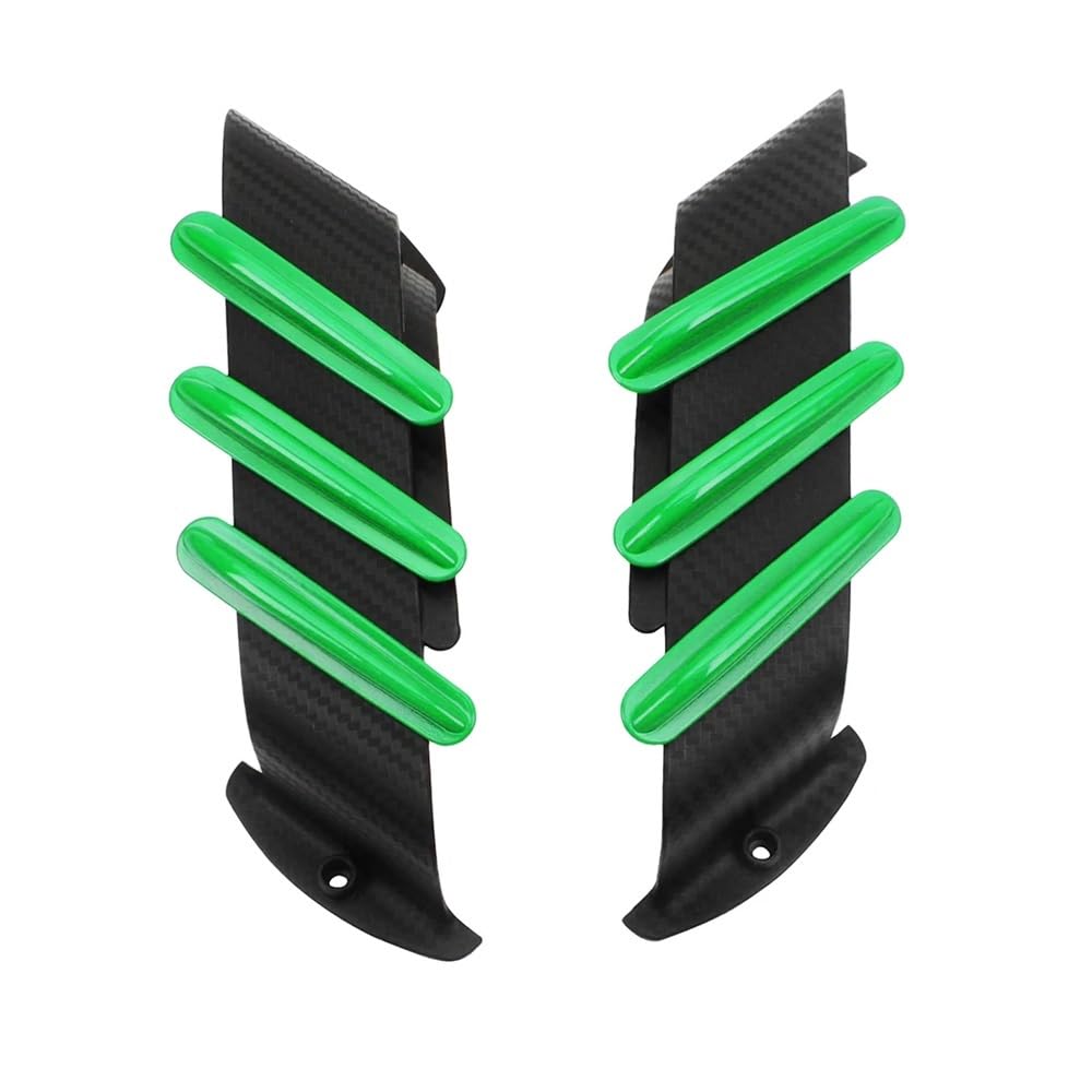 DUSHUO Spoiler Flügel Motorrad Winglet Aerodynamische Flügel Kit Universal Spoiler Für Ninja Für ZX10R Für ZX6R Für ZX25R Für NINJA1000 SX(Green) von DUSHUO